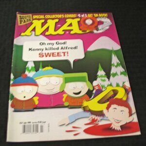 Mad magazine #371 July 1998 South Park COVER 2- Alfred's In South Park, NASCAR